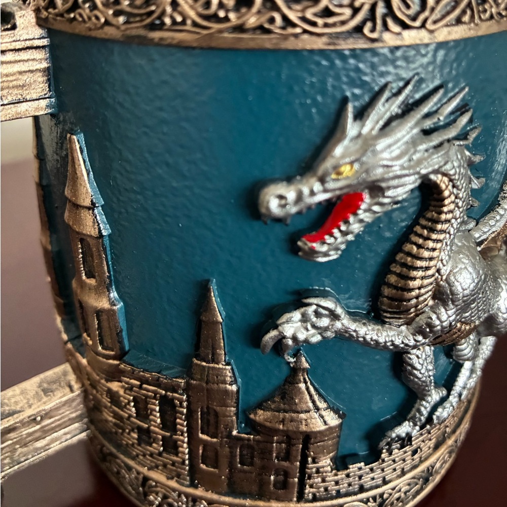 Dragon Themed Mug with Castle Design